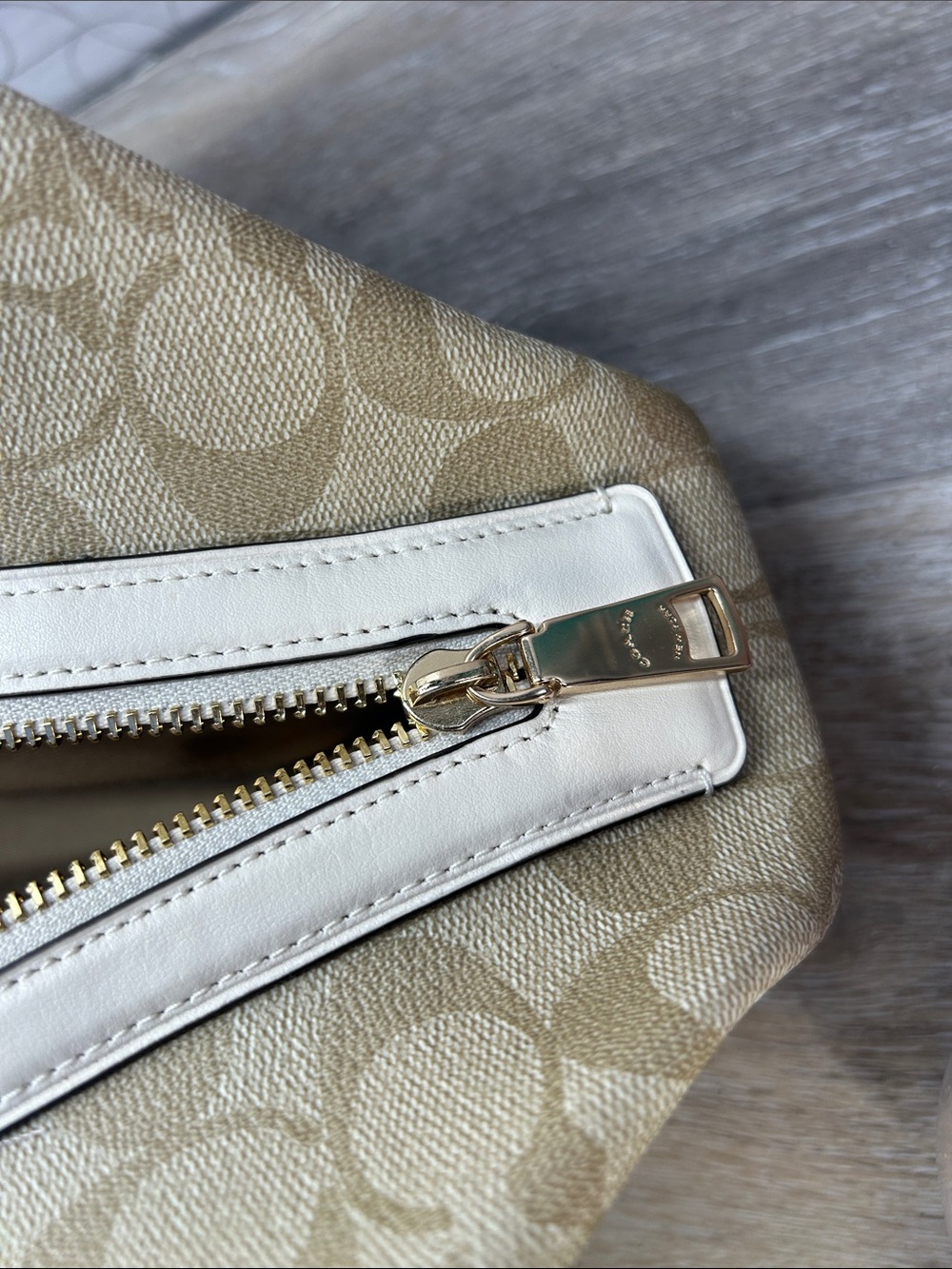 Coach Cream Signature Canvas Tote Bag - Picture 8 of 14
